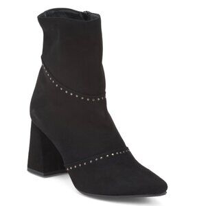 OROSCURO Black #01 Made In Italy Leather Heel Booties